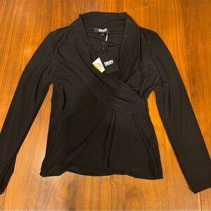 DKNY Black Fitted Blouse